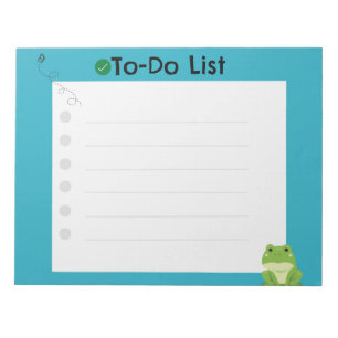 Cute Frog and Fly To Do List Notepad