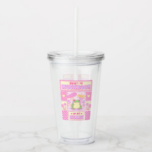 Cute Frog and Mushroom - Funny Romantic Acrylic Tumbler