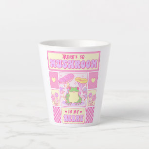 Cute Frog and Mushroom - Funny Romantic Latte Mug