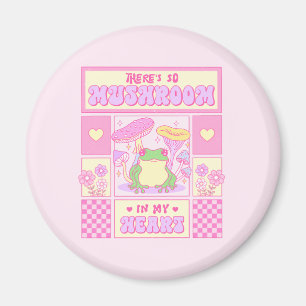 Cute Frog and Mushroom - Funny Romantic Magnet