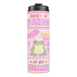 Cute Frog and Mushroom - Funny Romantic Thermal Tumbler
