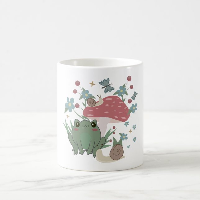Cute Frog And Snail Coffee Mug (Center)