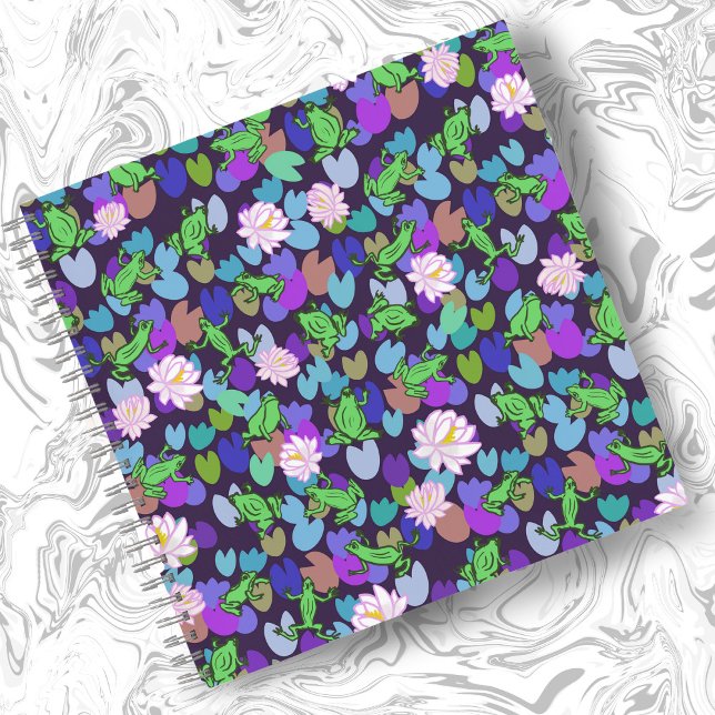 Cute frog art froggy aesthetic happy animal notebook (Creator Uploaded)