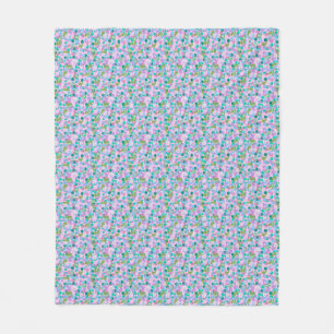 Cute Frog Art Pink Fleece Blanket For Girl's Room