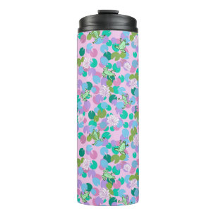 Cute frog art tumbler with pink background