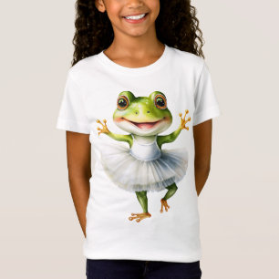 Cute frog ballerina dancing ballet. T-Shirt