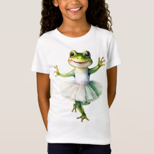 Cute frog ballerina dancing ballet. T-Shirt