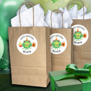 Cute Frog Birthday  Classic Round Sticker