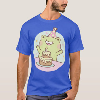 Cute Frog Birthday Party And Cake T-Shirt