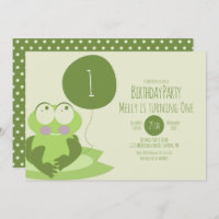 Cute Frog Birthday Party Balloon Greener Lily Pad