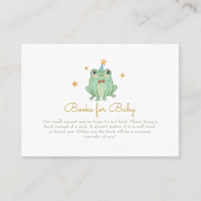 Cute Frog Books for Baby Enclosure Card (Front)