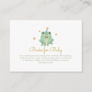 Cute Frog Books for Baby Enclosure Card