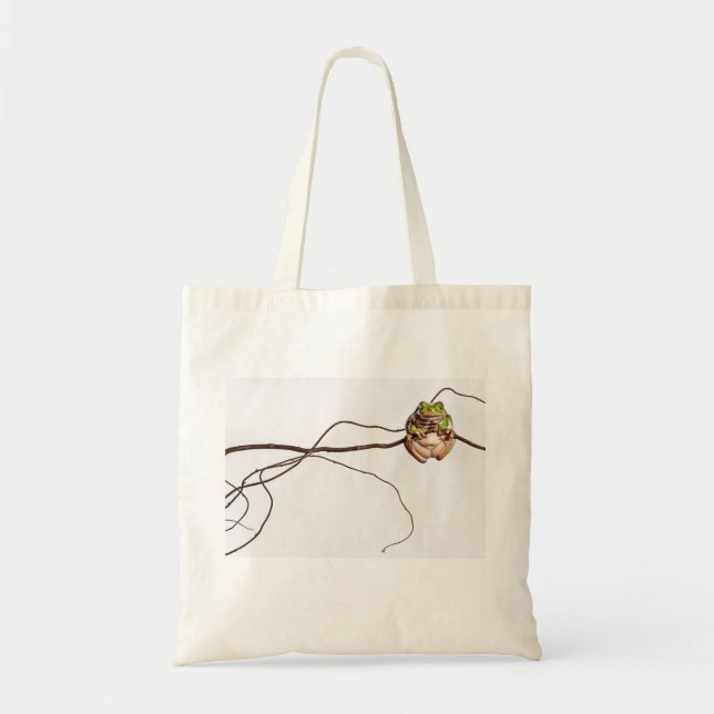 Cute Frog Budget Tote Bag (Front)