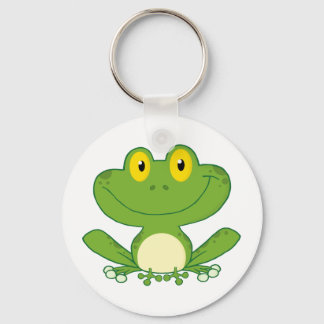 Cute Frog Cartoon Character Key Ring