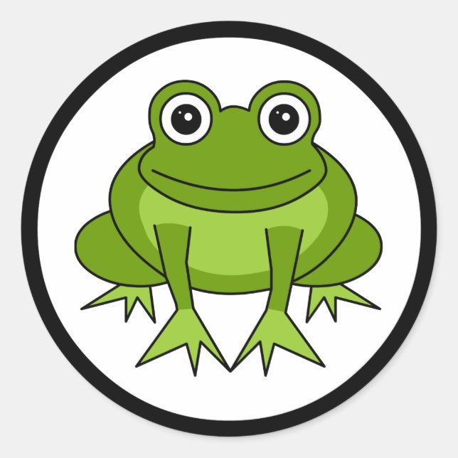 Cute Frog Cartoon Stickers (Front)