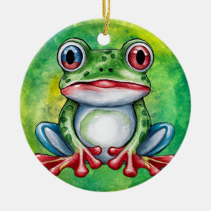 Cute Frog Ceramic Tree Decoration