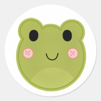 cute frog classic round sticker