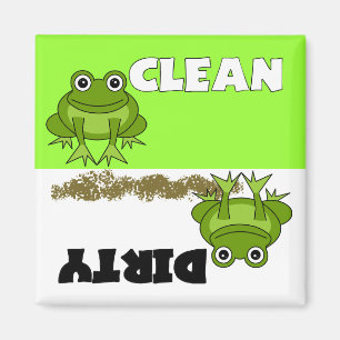 Cute Frog Clean / Dirty Dishwasher Magnet