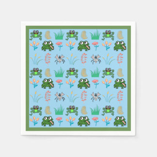 Cute Frog Cocktail Party Napkins