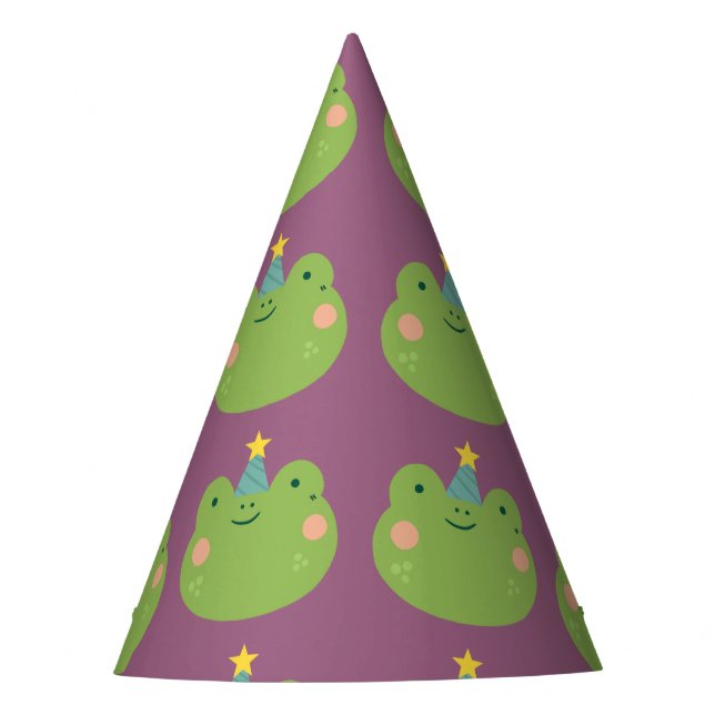Cute Frog colourful Party Hat (Front)