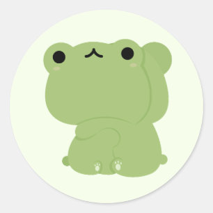 Cute Frog Couple Classic Round Sticker