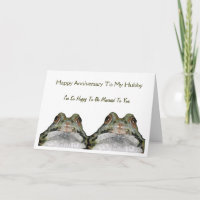 Cute Frog Couple: Hoppy Wife: Anniversary: Art