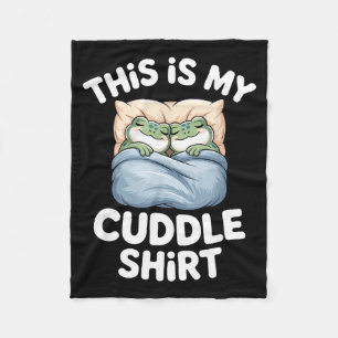 Cute Frog Cozy This Is My Cuddle  Fleece Blanket