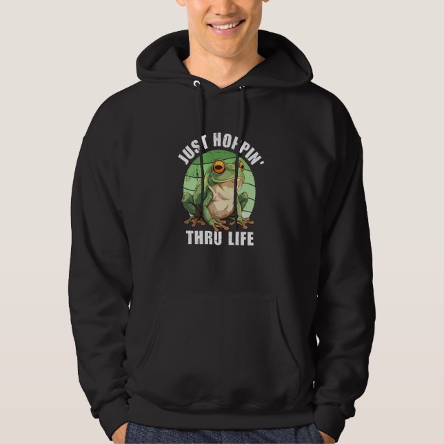 Cute Frog Design For Toad Lover Hoodie (Front)