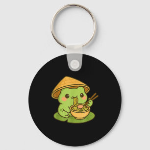 Cute Frog Eating Ramen Anime Japanese Gifts Men Wo Key Ring