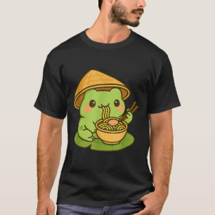 Cute Frog Eating Ramen Anime Japanese Gifts Men Wo T-Shirt