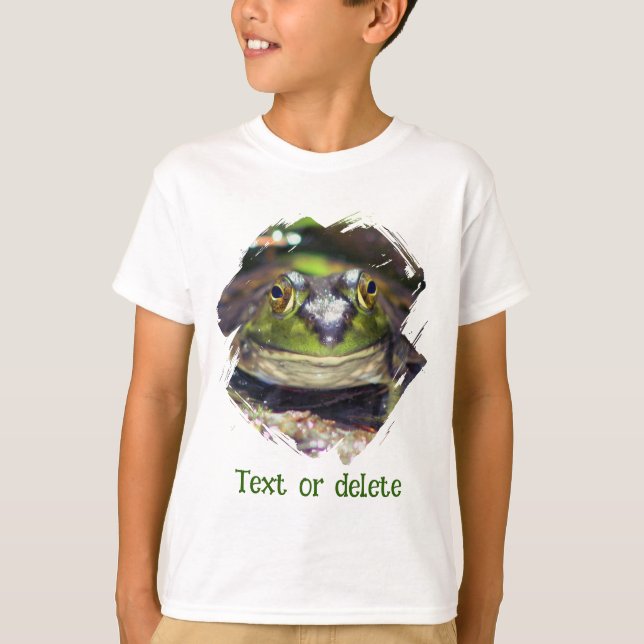 Cute Frog Face Nature Personalized T-Shirt (Front)