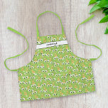 Cute Frog Face Pattern Monogrammed Apron<br><div class="desc">Cute frog face seamless pattern with custom colour matching straps.  You're welcome to change the strap colour to anything you like,  and if you wish to customise further just tap the link!  Comes with a monogram template so you can personalise this gift.</div>