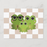 Cute Frog Family – Mom Dad Baby Frogs