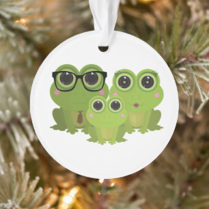 Cute Frog Family Ornament