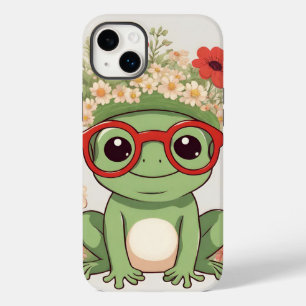 Cute Frog Flower Headband Case-Mate iPhone 14 Plus Case