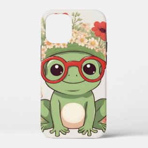 Cute Frog Flower Headband iPhone 12 Mini Case