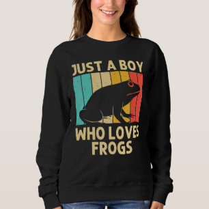 Cute Frog For Boys Kids Frog Toad Animal Tadpole F Sweatshirt