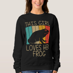 Cute Frog For Girls Kid Frog Toad Animal Tadpole Sweatshirt
