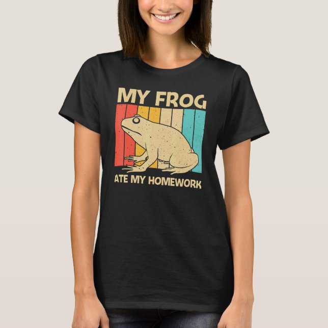 Cute Frog For Kids Boys Toad Catcher Pet Animal T-Shirt (Front)