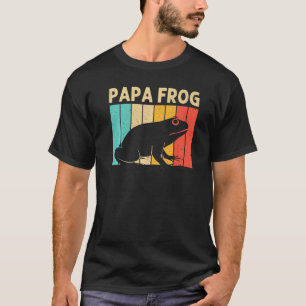 Cute Frog For Men Dad Frog Toad Animal Tadpole Fr T-Shirt