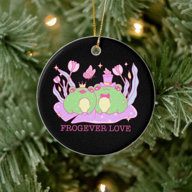 Cute Frog - Frogever Love Ceramic Tree Decoration (Tree)