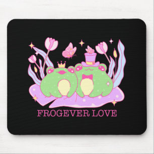Cute Frog - Frogever Love Mouse Mat
