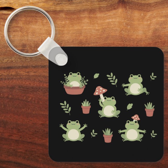 Cute Frog Funny Animal Lover Gift For Frog Lover  Key Ring (Front)