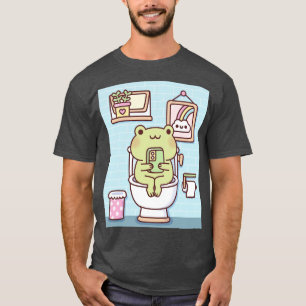 Cute Frog g On Toilet Bowl T-Shirt