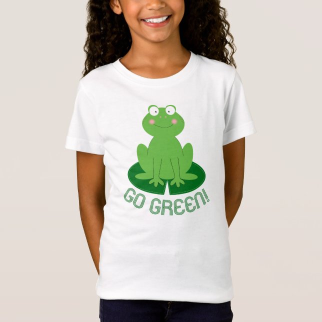 Cute Frog "Go Green" Shirt (Front)