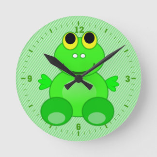 Cute Frog Graphic Round Clock