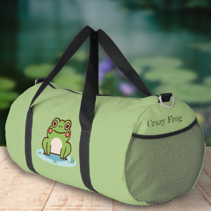 Cute Frog Green Duffle Bag