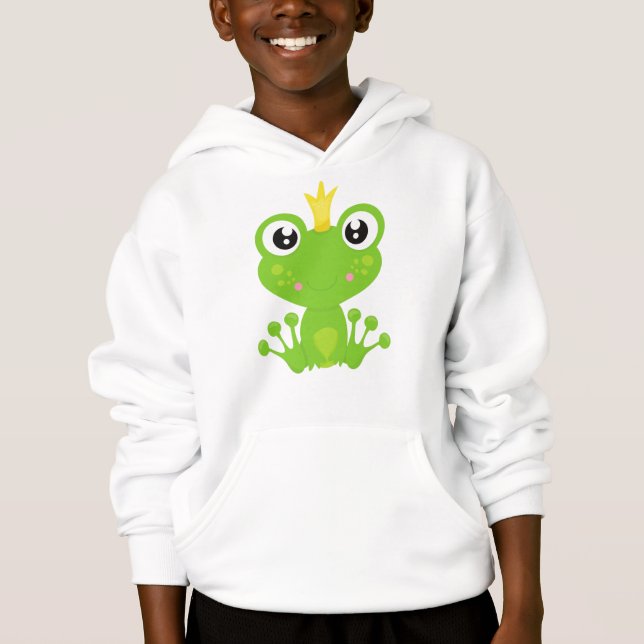 Cute Frog, Green Frog, Frog Prince, Crown (Front)