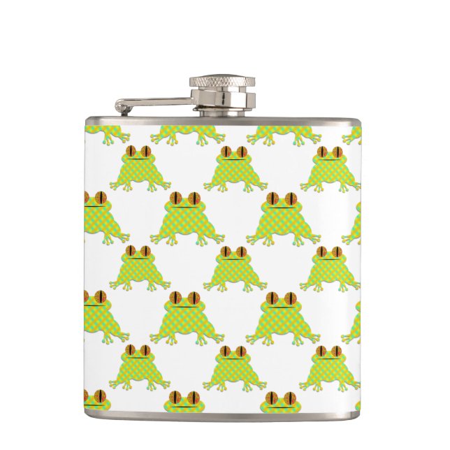 Cute Frog Hip Flask (Front)