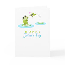 Cute Frog Hoppy Happy Father's Day card